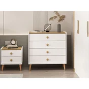 Hanah Home komoda Mitra 9119, 90 cm, bela / Artisan