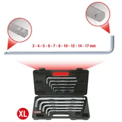 Komplet inbus ključev za kotne zatiče s kroglasto glavo. xl. 10-delni 151.2150 ks tools