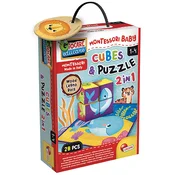 Montesori Edukativna kutija Cubes and Puzzle Lisciani 98347