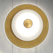 Forestier Cymbal S LED stenska svetilka, bronasta - Dnevna soba/jedilnica - Dizajn - bron, bela barva, svetel les - Tkanine/tekstil