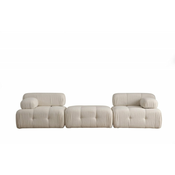 Atelier del Sofa ATELIER DEL SOFA Doblo 3 Seater ( L1-Pouffe-1R) - Cream Bouclette trosed, (20802801)