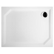 Kad za prho iz litega marmorja SARA, 100 x 80 x 4 cm - Bela - 100.00 - 36 - 2.00 - Liti marmor - Vgrajen v tla - Pravokotna - 90.00 - Gelco - CULTURED MARBLE - 80.00 - 100x4x80 cm