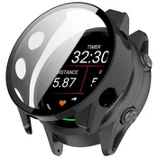 GS Ovitek 2 v 1 + kaljeno steklo za Garmin Forerunner 170/Forerunner 70, črn