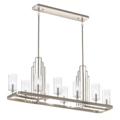 Quintiesse QN-KIMROSE10-PN - Luster na šipci KIMROSE 10xE14/40W/230V mat hrom