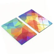 shumee Trpežne in elegantne steklene table z geometrijskim vzorcem 2x30x52 cm