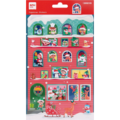 Božicne naljepnice Apli Kids - Adventski kalendar, 24 komada