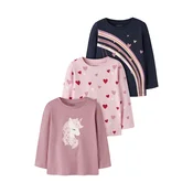 NAME IT Majica NMFNIA temno modra/roza/rosé