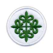 shumee Našitek z emblemom vojaškega reda ALCANTARA - zeleni križ - Podlaga z likanjem/toplotnim varjenjem - Vezen našitek/značka/emblem