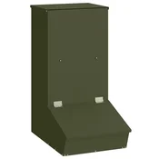 Vidaxl Hranilnik za prašiče Oljčno zelena 55 x 51 x 91.5 cm