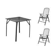 eoshop Kovinski vrtni set Eoshop 17: miza + 2 nastavljiva stola
