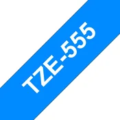 BROTHER Brother Tze-555 združljiv laminirani trak - 24 mm x 8 metrov bel/moder, (21408871)
