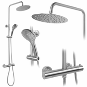 Komplet za prhanje s termostatom REA VINCENT INOX Brushed Nickel