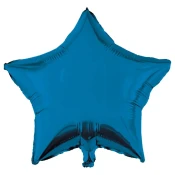 Zvezdasti folija balon – moder 46 cm