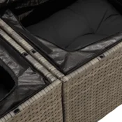 Sjedeća garnitura za vrt 8 kom. Siva poliratan 287,5 x 122,5 x 69 cm