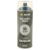 Industrijski akrilni lak sprej RAL HG 400ml Motip - RAL 5003 safirno modra
