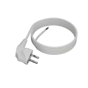 shumee 3 m priključni kabel z kotnim Uni-Schuko vtičem 250 V 16 A 3 x 1 mm2 OMY PP-50 bel W-97169