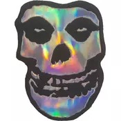 Misfits Sonic Silver Skull Našitek za šivanje 100 x 73 mm