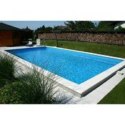 Montažni vgradni bazen California (750x400x150 cm, peščeni filter: 11.000 l/h, inox lestev, LED reflektor, skimer)