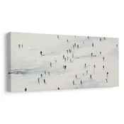 Slika smučarji v zimski pokrajini - 80x40