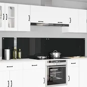 Kuhinjski zid 2 pcs Crna 120 x 50 cm Staklo otporno na udarce