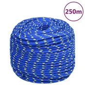 Vidaxl Delovna vrv moder 8 mm 250 m polipropilen