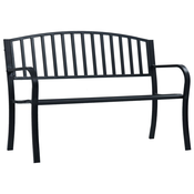 vidaXL Vrtna klop 125 cm črno jeklo