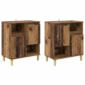 Stranske omare 2 kos Star les 60 x 35 x 70 cm Inženirski les