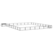 Ograda za pse s 32 panela crna 100 x 50 cm celik obložen prahom