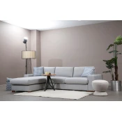 Atelier del Sofa Ugaona garnitura Loop 13 95x85x290cm Svetlosiva