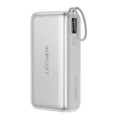 Power bank Acefast M34 45W - 20000mAh z izvlečnim kablom USB-C - silver