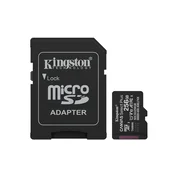 Spominska kartica microSDXC Kingston 256 GB, 150 MB/s + adapter