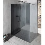 VARIO BLACK Enodelna steklena plošča za prho, stenska montaža, dimljeno steklo, 1300 mm - Gelco - VARIO - 36 - Enostranski fiksni zaslon - 2000 - 1300 - 8 - 14