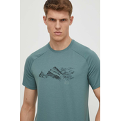 Športna kratka majica Mammut Mountain zelena barva
