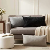 vidaXL Blazina 6 kos HEERLEN Temno siva 40 x 80 cm Kovinska tkanina