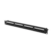 Lanberg PATCH PANEL 24 PORTOV 1U 19 CAT.6A UTP BLACK