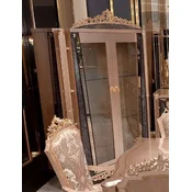 Casa Padrino luxury baroque display cabinet gray/black/gold - Handmade solid wood showcase with 2 glass doors - Luxury furniture in baroque style - Baroque furniture - Noble & Magnificent