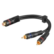 HiFi audio kabel A5-OFC/Y 0.2m pozlaceni prikljucci 2kom