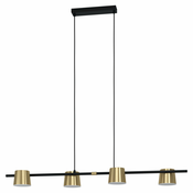 Eglo 39985 - LED Lestenec na vrvici ALTAMIRA 4xGU10/4,6W/230V 3000K zlata