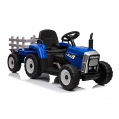 12V električni traktor s prikolico modra lea
