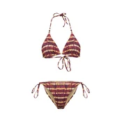 Trendyol Bikini kostanj rjava/svetlo rumena/črna/bela