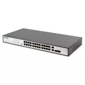 Digitus DN-95343 mrežno stikalo Brez upravljanja Fast Ethernet (10/100) Power over Ethernet (PoE) 1U Črna, Srebrna