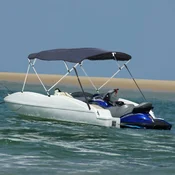 Tenda bimini s 4 luka i bočnim stijenkama 243x(200-213)x137 cm