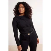 Trendyol Curve Ženska bluza Tbbss26Af00125, Crna