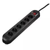 HAMA Colour naponski produžni kabl 6 uticnica 3m (Crn) - 108889 6, 3m
