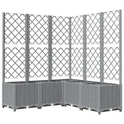 Vidaxl Vrtni lonček Svetlo siva 120 x 120 x 136 cm