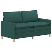 Vidaxl Kavč Temno zelena 156 x 81 x 87,5 cm Blago