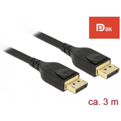 DisplayPort kabel 3m 8K 60Hz Delock črn