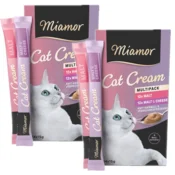 Miamor Priboljšek za mačke Pasta proti kepam dlake MIAMOR Cream Malt 48x15g MIX