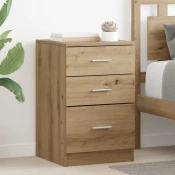 vidaXL Nočna omarica artisan hrast 40 x 40 x 63 cm Konstruiran les