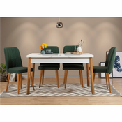 HANAH HOME Trpezarijski set Santiago White Green